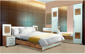 Спальня Вудс - глянец и натуральное дерево